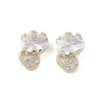 Brass Micro Pave Clear Cubic Zirconia Pendants