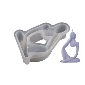 DIY Thinker Figurine Candle Silicone Statue Molds