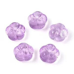 Transparent Glass Flower Beads
