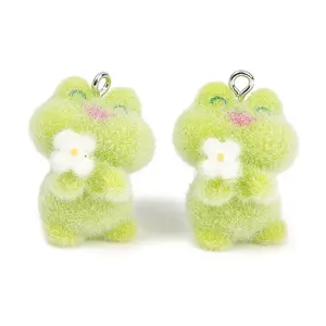 Flocking  Opaque Resin Pendants