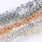 Teardrop Electroplate Glass Beads Strands