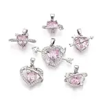 Brass Micro Pave Cubic Zirconia Pendants