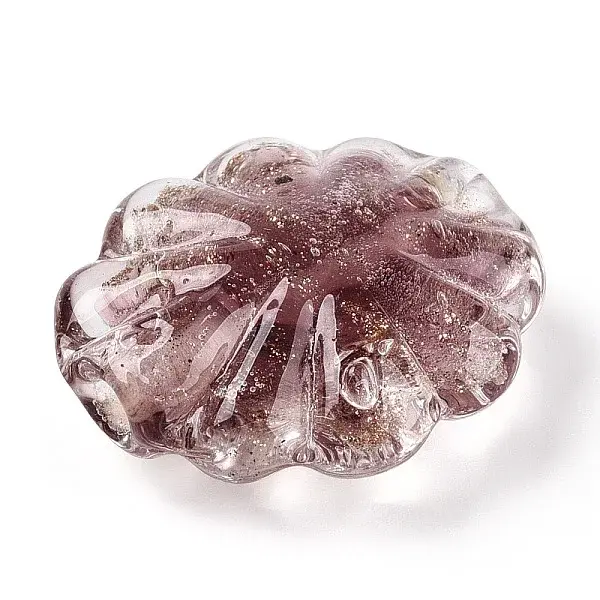 Luminous Handmade Gold Sand Lampwork Beads