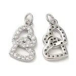 Eco-Friendly Brass Micro Pave Cubic Zirconia Pendants