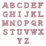 Alphabet Resin Rhinestone Patches