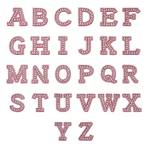 Alphabet Resin Rhinestone Patches
