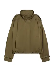 Bershka Prechodná bunda  olivová