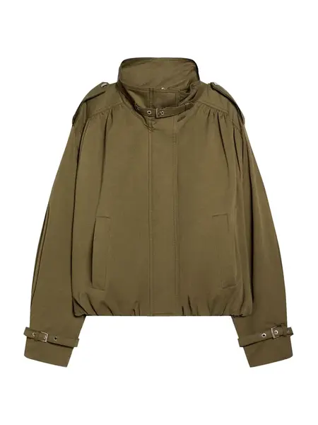 Bershka Prechodná bunda  olivová