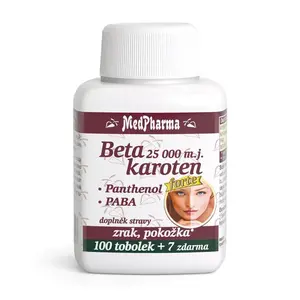 MedPharma Beta karoten 25 000 m.j. + Panthenol + PABA 107 tobolek