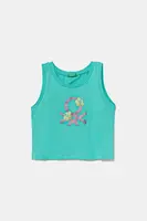 Dětský bavlněný top United Colors of Benetton zelená barva, 3I1XCH01Z