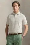 Bavlněné polo tričko Polo Ralph Lauren pánské, béžová barva, 710974596