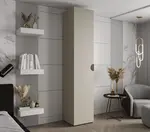 Šatní skříň Abi Inova 4 Rozměry: 50 cm, Pásky / úchyty: Černá, Barva korpusu + barva dveří: Kašmír