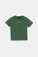 Dětské bavlněné tričko Emporio Armani zelená barva, s potiskem, EB000421 AF15013