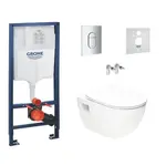 Závesný WC set do ľahkých stien / predstenová SAT Project SIKOGRSPRO010A