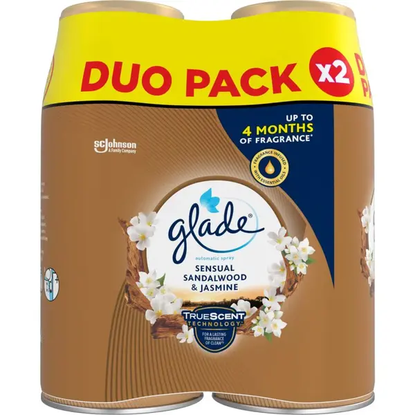 GLADE Automatic Sensual Sandalwood & Jasmine automatický osviežovač vzduchu náhradná náplň DUO