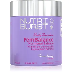 Nutriburst Daily Nutrition FemBalance žuvacie mäkké tobolky pre ženy príchuť Strawberry 60 ks