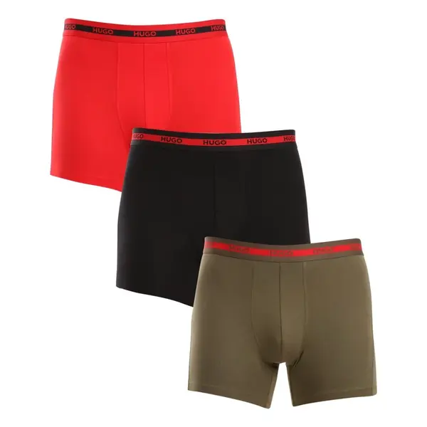 HUGO 3PACK pánské boxerky vícebarevné (50520475 971) L