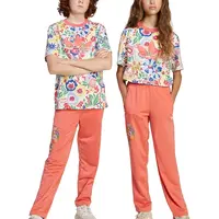 Dětské tepláky adidas Originals oranžová barva, s aplikací, JC6680