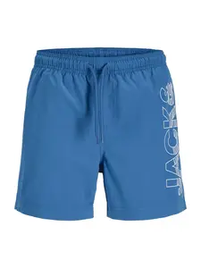 Jack & Jones Junior Plavecké šortky 'JPSTMaui Wave'  zafírová / biela