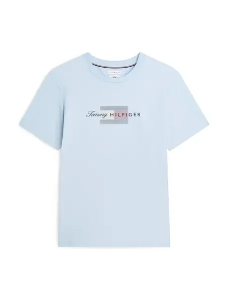 TOMMY HILFIGER Tričko 'Flag Graphic'  modrá