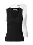 WEEKDAY Top 'Grace'  čierna / biela