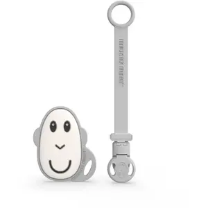 Matchstick Monkey Flat Face Teether & Soother Clip dárková sada pro děti Grey