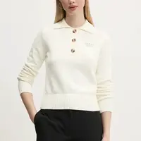 Bavlněný svetr Guess Jeans dámský, béžová barva, W5RR47 Z3HM1