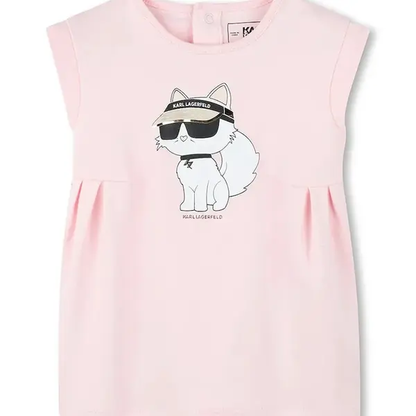 Dětské bavlněné šaty Karl Lagerfeld