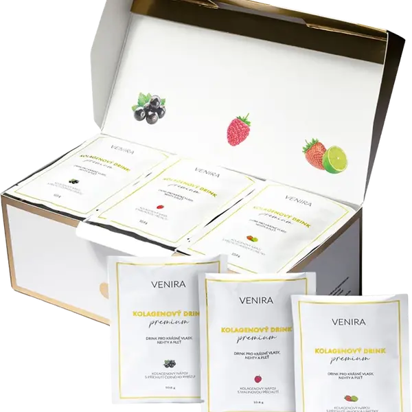 VENIRA Premium kolagenový drink, mix příchutí 30 x 10.8 g