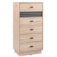 Komoda se zásuvkami Ancona, 60 cm, dub estana/antracit