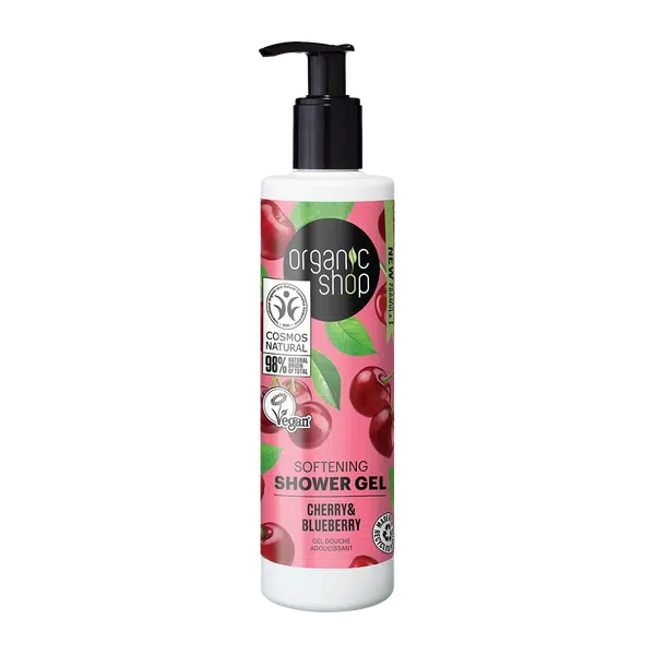 ORGANIC SHOP Zjemňující sprchový gel Třešeň a borůvka 280 ml