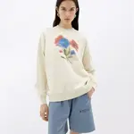 Thinking MU Blurry Flower Jimena Sweatshirt WHITE XS