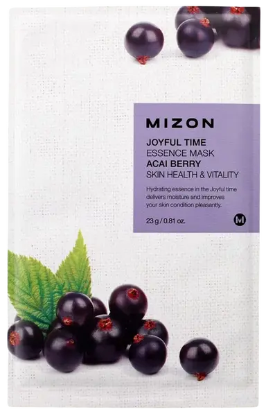 MIZON Joyful Time Acai Berry Plátýnková maska pro rozjasnění a vitalitu pleti 23 g