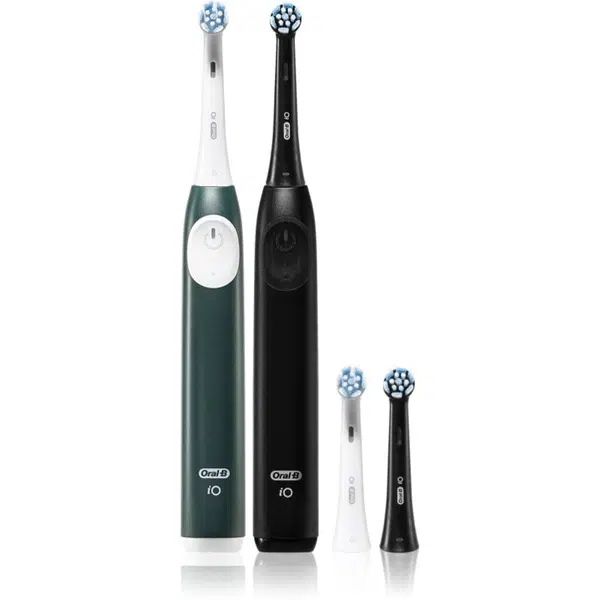 Oral B iO2 elektrický zubní kartáček DUO BALENÍ Matt Black & Forest Green 1 ks