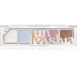 Unleashia Mood Shower Face Palette paletka očních stínů a rozjasňovačů s perleťovým leskem odstín NO.101 Ballerino 1 ks