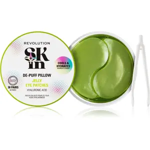 Revolution Skincare Skindividual Happy Hydrate De-Puff Hyaluronic Acid Jelly Eye Patches hydratační gelové polštářky na oční okolí 30 ks