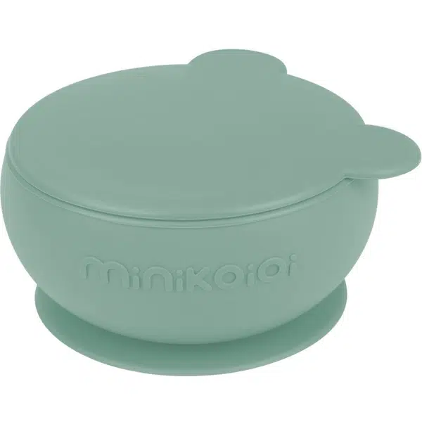 Minikoioi Bowl River Green silikonová miska s přísavkou 1 ks