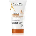 A-Derma Exomega Control Emollient Solar Cream ochranný krém na obličej a tělo SPF 50+ 150 ml
