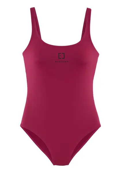 Elbsand Jednodielne plavky  farba lesného ovocia / čierna / biela