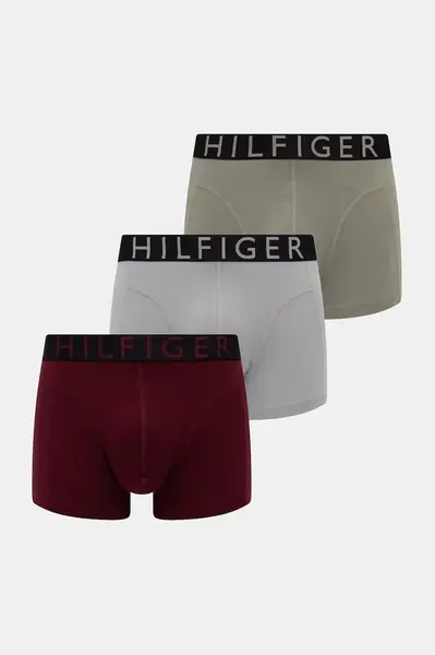 Boxerky Tommy Hilfiger 3-pack pánské, modrá barva, UM0UM03464