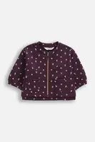 Kojenecká mikina Coccodrillo fialová barva, vzorovaná, TEDDY BEAR GIRL NEWBORN