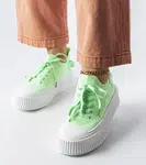 Gemre Green Sneakers with Elastic Upper Jardine