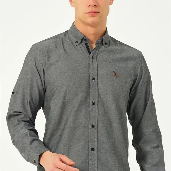 G674 DEWBERRY MEN'S SHIRT-SMOKED-3
