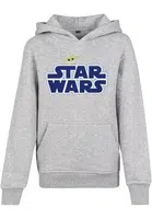 Dětské Star Wars Blue Logo Hoody Heather Grey