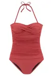 LASCANA Jednodielne plavky  červená