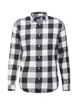 JACK & JONES Košeľa 'Gingham'  čierna / biela