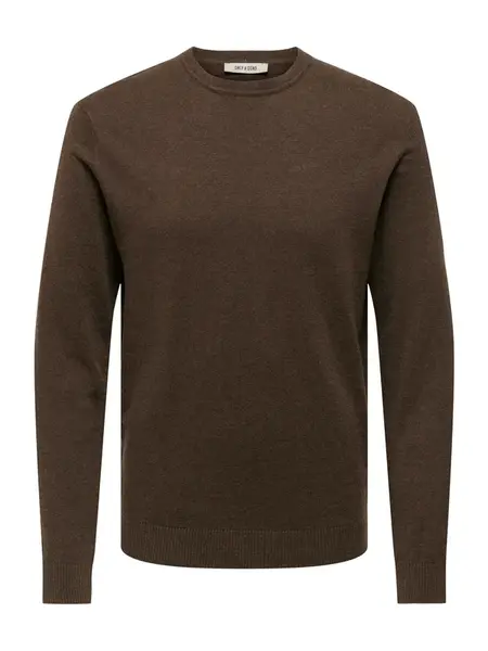 Only & Sons Sveter 'ONSLOUI'  tmavohnedá