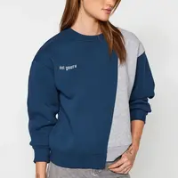 Trendyol Navy Blue Printed Basic Knitted Sweatshirt