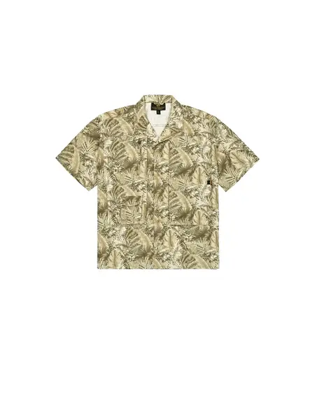 ALPHA INDUSTRIES Košeľa 'Honolulu'  kaki / olivová / prírodná biela