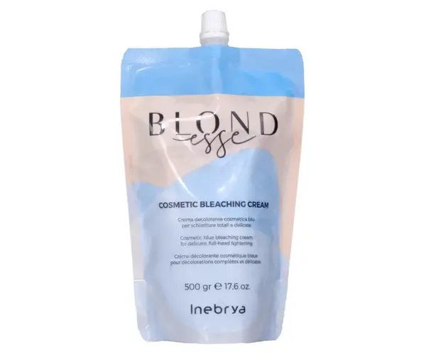 Zesvětlující krém pro jemné zesvětlení celé hlavy Inebrya Blondesse Cosmetic Bleaching Cream - 500 g + dárek zdarma